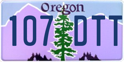 OR license plate 107DTT