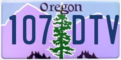 OR license plate 107DTV