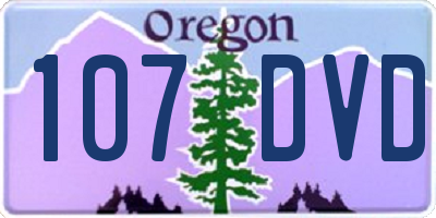 OR license plate 107DVD