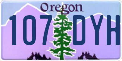 OR license plate 107DYH