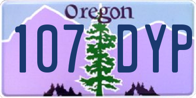 OR license plate 107DYP
