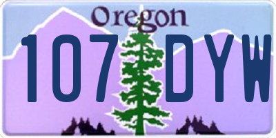 OR license plate 107DYW