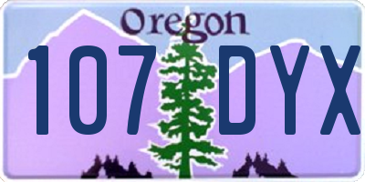 OR license plate 107DYX