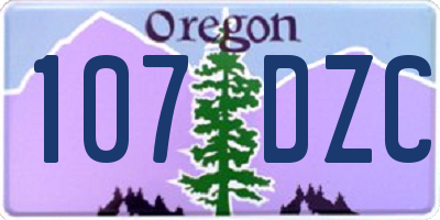 OR license plate 107DZC