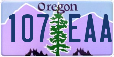 OR license plate 107EAA