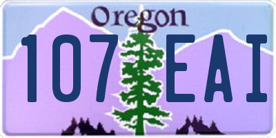 OR license plate 107EAI
