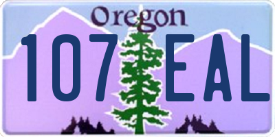 OR license plate 107EAL