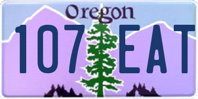 OR license plate 107EAT