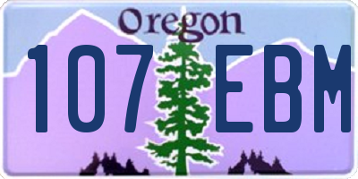OR license plate 107EBM