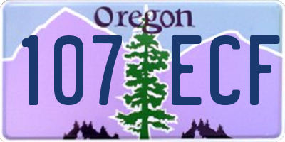 OR license plate 107ECF