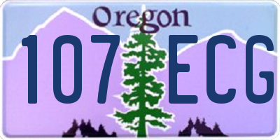 OR license plate 107ECG