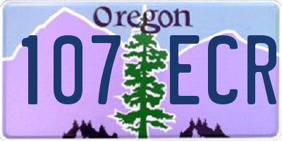 OR license plate 107ECR