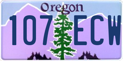 OR license plate 107ECW