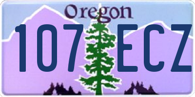 OR license plate 107ECZ