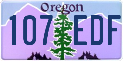 OR license plate 107EDF