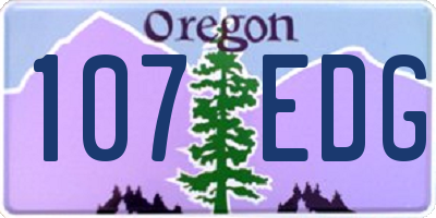 OR license plate 107EDG