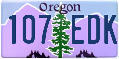OR license plate 107EDK