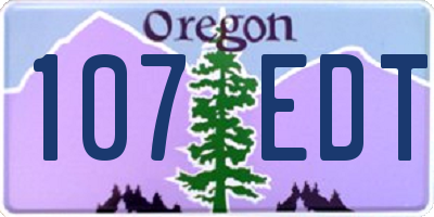 OR license plate 107EDT