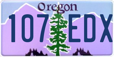 OR license plate 107EDX