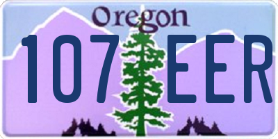 OR license plate 107EER