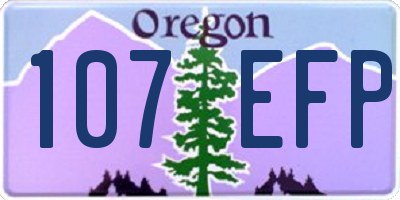 OR license plate 107EFP