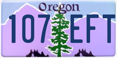 OR license plate 107EFT