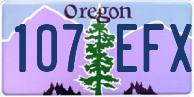 OR license plate 107EFX