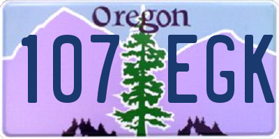 OR license plate 107EGK