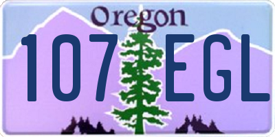 OR license plate 107EGL