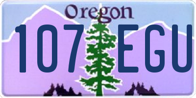 OR license plate 107EGU