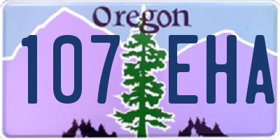 OR license plate 107EHA