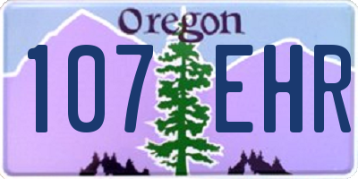 OR license plate 107EHR