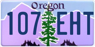 OR license plate 107EHT