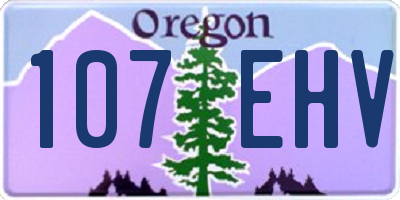 OR license plate 107EHV