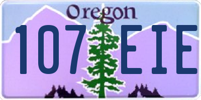 OR license plate 107EIE