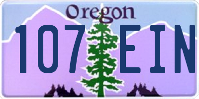 OR license plate 107EIN