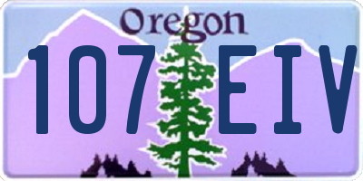 OR license plate 107EIV