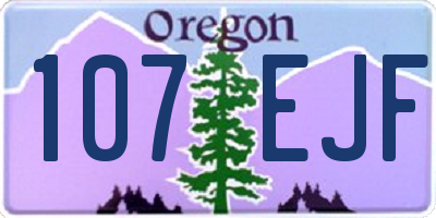 OR license plate 107EJF
