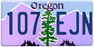 OR license plate 107EJN