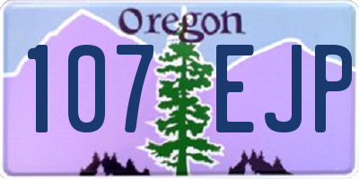 OR license plate 107EJP