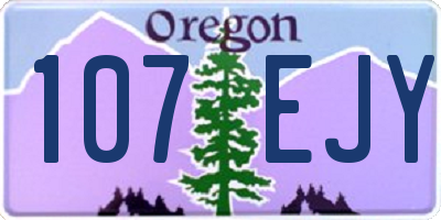 OR license plate 107EJY