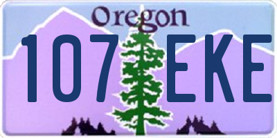 OR license plate 107EKE