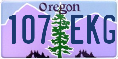 OR license plate 107EKG