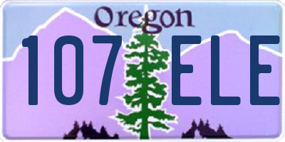 OR license plate 107ELE
