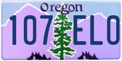 OR license plate 107ELO