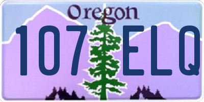 OR license plate 107ELQ