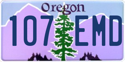 OR license plate 107EMD
