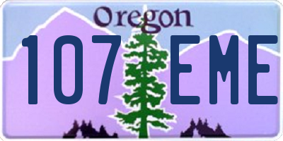 OR license plate 107EME