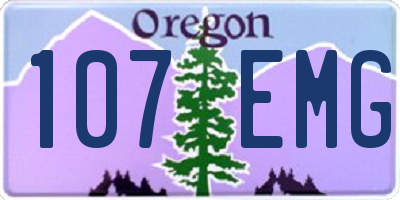 OR license plate 107EMG