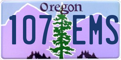 OR license plate 107EMS